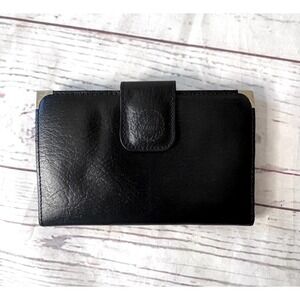 Vintage R.D. Shauli Genuine Leather Wallet For Passports Cards And Cash Black